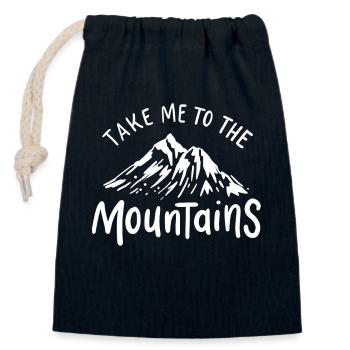 hike - Closable cotton gift bag (14x20cm) - navy - Front