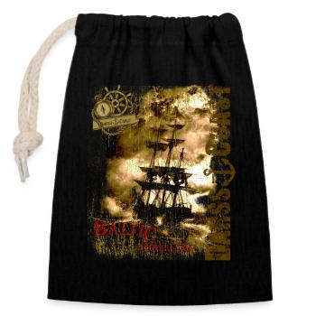 DarssCoast - Baltic Challenge - Closable cotton gift bag (14x20cm) - black - Front