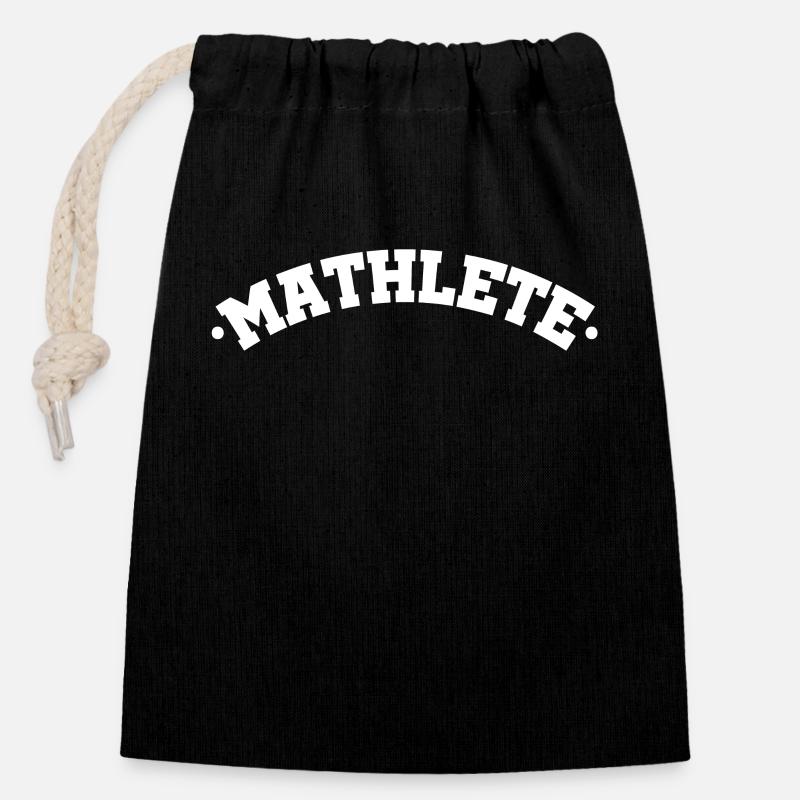 Math math club arithmétique - Sac cadeau en coton avec cordon (14 x 20 cm) - noir