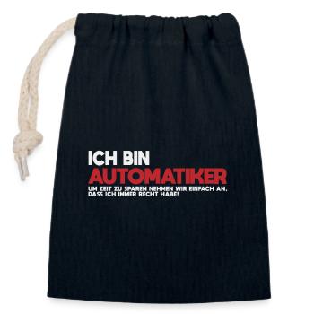 Ich bin Automatiker Tech-Statement - Verschließbarer Geschenkbeutel aus Baumwolle (14x20cm) - Navy - Vorne