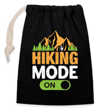 Hiking - Closable cotton gift bag (14x20cm) - black - Front