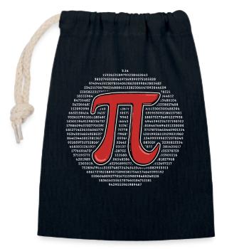 Pi Day Pi Math - Closable cotton gift bag (14x20cm) - navy - Front