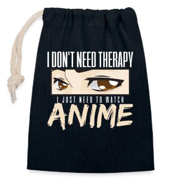 anime - Closable cotton gift bag (14x20cm) - navy - Front