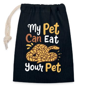 Python Snake Snake Owner - Closable cotton gift bag (14x20cm) - navy - Front