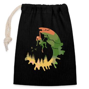 Aquarelle Woodland Cadeau pour femmes - Sac cadeau en coton avec cordon (14 x 20 cm) - noir - Devant