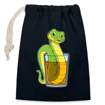 Snake Juice - Closable cotton gift bag (14x20cm) - navy - Front