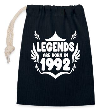 1992 - Born 1992 - Closable cotton gift bag (14x20cm) - navy - Front