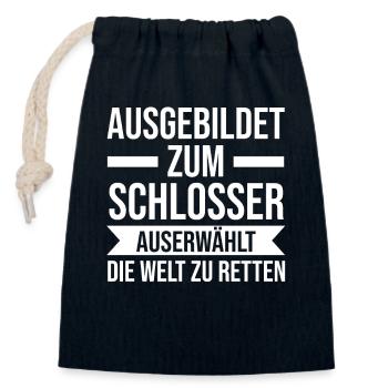 Schlosserei Schweisser Metallbauer Schlosser - Verschließbarer Geschenkbeutel aus Baumwolle (14x20cm) - Navy - Vorne