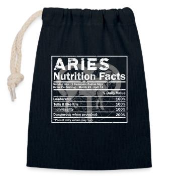 Aries Queen March April Zodiac Astrology Aries - Closable cotton gift bag (14x20cm) - navy - Front