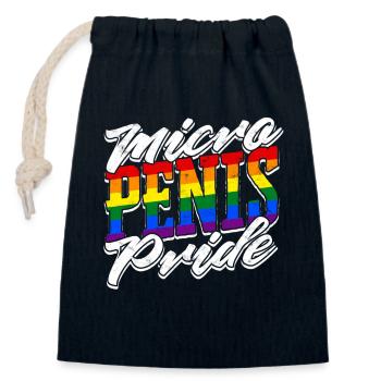 Micropenis Small Penis Sex Cock Club Micro - Closable cotton gift bag (14x20cm) - navy - Front