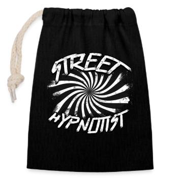 hypnotic hypnotize hypnotist - Closable cotton gift bag (14x20cm) - black - Front