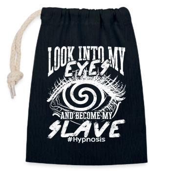 hypnosis hypnotically hypnotize hypnotist gesch - Closable cotton gift bag (14x20cm) - navy - Front