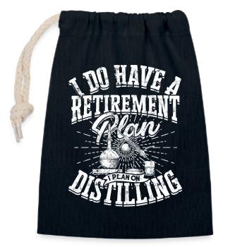 schnaps whiskey brennen schnapsbrenner geschenkide - Verschließbarer Geschenkbeutel aus Baumwolle (14x20cm) - Navy - Vorne