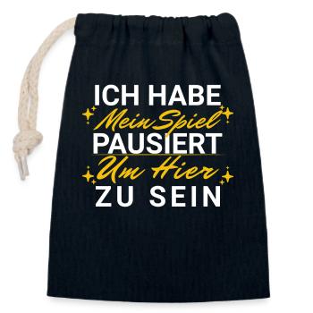 Zocker Gamer Spruch Teenager Junge Geburtstag - Verschließbarer Geschenkbeutel aus Baumwolle (14x20cm) - Navy - Vorne