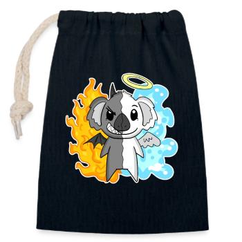 Koala - Angels and Devils - Closable cotton gift bag (14x20cm) - navy - Front