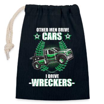 Abschleppwagen Abschlepper Abschleppdienst Beruf - Verschließbarer Geschenkbeutel aus Baumwolle (14x20cm) - Navy - Vorne