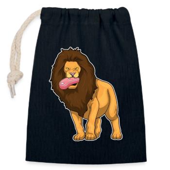 Löwe Fleisch - Verschließbarer Geschenkbeutel aus Baumwolle (14x20cm) - Navy - Vorne
