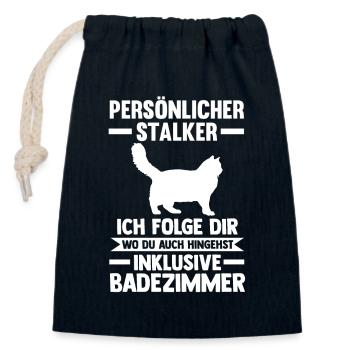 Heilige Birma Katze - Verschließbarer Geschenkbeutel aus Baumwolle (14x20cm) - Navy - Vorne