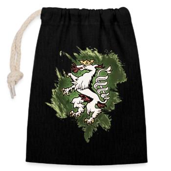 Graz, Austria - Closable cotton gift bag (14x20cm) - black - Front