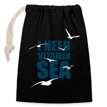I need Vitamin Sea - Flock of Seagulls - Gift - Closable cotton gift bag (14x20cm) - black - Front