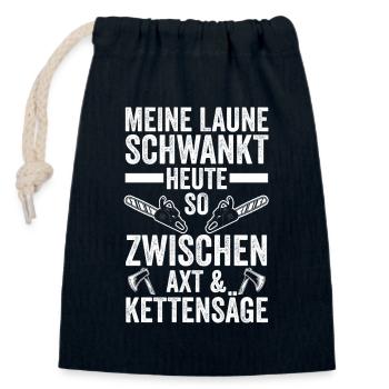 Baumfäller Kettensäge Zimmermann Holzfäller - Verschließbarer Geschenkbeutel aus Baumwolle (14x20cm) - Navy - Vorne