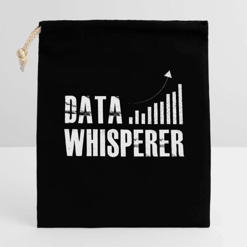 Data Whisperer Science Analyst Software Engineer Closable cotton gift bag (14x20cm)