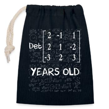 21st birthday 21 years matrix determinant - Closable cotton gift bag (14x20cm) - navy - Front