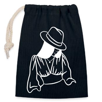 mysteriöse Frau Schönheit Rodeo - Verschließbarer Geschenkbeutel aus Baumwolle (14x20cm) - Navy - Vorne