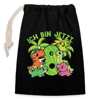 8. Geburtstag Kindergeburtstag Ich Bin Jetzt 8 - Verschließbarer Geschenkbeutel aus Baumwolle (14x20cm) - Schwarz - Vorne