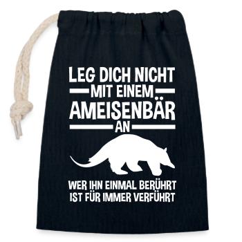 Ameisenbär - Verschließbarer Geschenkbeutel aus Baumwolle (14x20cm) - Navy - Vorne