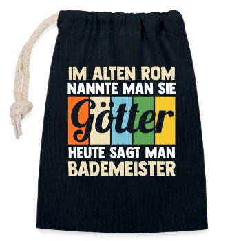 Rettungsschwimmer Bademeister - Verschließbarer Geschenkbeutel aus Baumwolle (14x20cm) - Navy - Vorne
