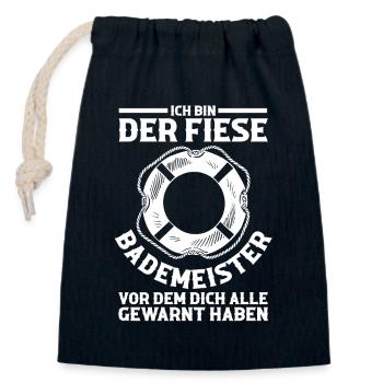 Rettungsschwimmer Bademeister - Verschließbarer Geschenkbeutel aus Baumwolle (14x20cm) - Navy - Vorne