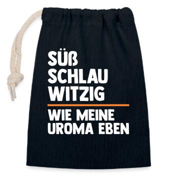 Urgroßmutter Urenkel Urenkelin Uroma - Verschließbarer Geschenkbeutel aus Baumwolle (14x20cm) - Navy - Vorne