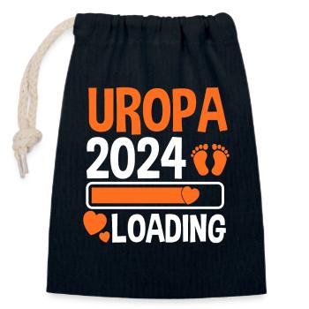 Werdender Uropa 2025 - Verschließbarer Geschenkbeutel aus Baumwolle (14x20cm) - Navy - Vorne