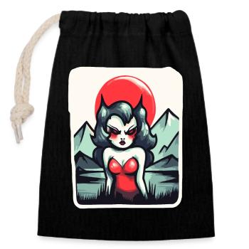 Japan's Red Sun: The Mountain Witch - Closable cotton gift bag (14x20cm) - black - Front