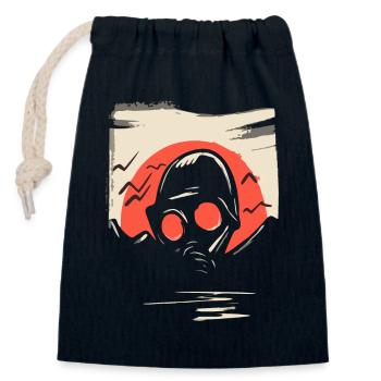 Japanese Red Sun: Gas Mask - Closable cotton gift bag (14x20cm) - navy - Front