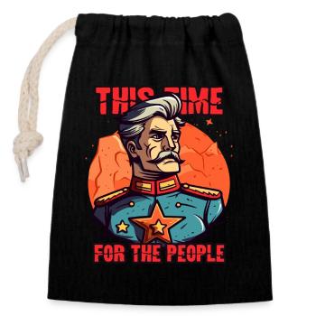 Aristocrats, this time for the people - Closable cotton gift bag (14x20cm) - black - Front