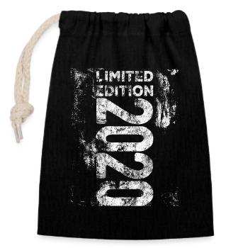 Edition Limitée 2020 Anniversaire 2020 Born Retro - Sac cadeau en coton avec cordon (14 x 20 cm) - noir - Devant