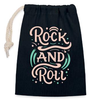 Rock And Roll Rock Statement Motto - Verschließbarer Geschenkbeutel aus Baumwolle (14x20cm) - Navy - Vorne