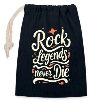 Les légendes du rock ne meurent jamais Rock N Roll Musik - Sac cadeau en coton avec cordon (14 x 20 cm) - bleu marine - Devant