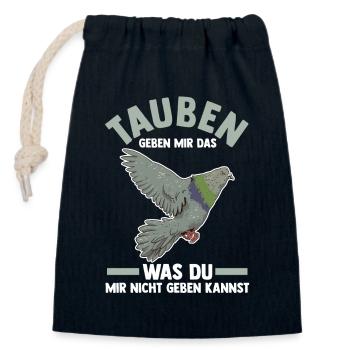 Taubenzüchter Brieftaube Tauben - Verschließbarer Geschenkbeutel aus Baumwolle (14x20cm) - Navy - Vorne