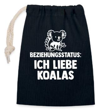 Koalabär Koala - Verschließbarer Geschenkbeutel aus Baumwolle (14x20cm) - Navy - Vorne