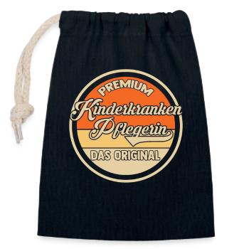 Pfleger Pflegekraft Kinderkrankenpflegerin - Verschließbarer Geschenkbeutel aus Baumwolle (14x20cm) - Navy - Vorne