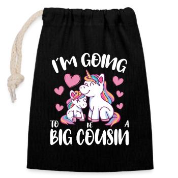 Promues au rang de Licornes Big Cousin New Big Cousins - Sac cadeau en coton avec cordon (14 x 20 cm) - noir - Devant
