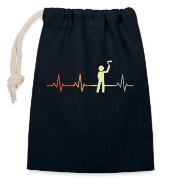 Malermeister Herzklopfen - Verschließbarer Geschenkbeutel aus Baumwolle (14x20cm) - Navy - Vorne