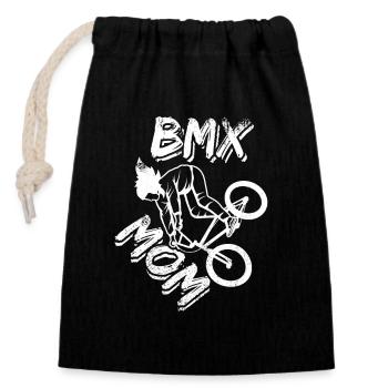Écrou BXM - Sac cadeau en coton avec cordon (14 x 20 cm) - noir - Devant