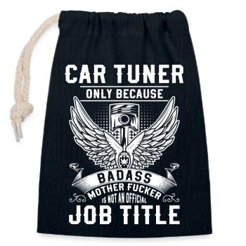Tuner Mechanic Drifting Workshop - Closable cotton gift bag (14x20cm) - navy - Front