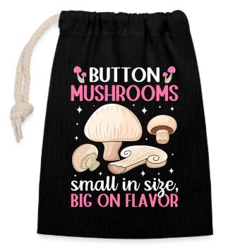 Mushrooms - Mushrooms - Mushrooms Gift Idea - Closable cotton gift bag (14x20cm) - black - Front