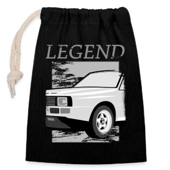 Rallye Sport Quattro S1 E1 - Sac cadeau en coton avec cordon (14 x 20 cm) - noir - Devant