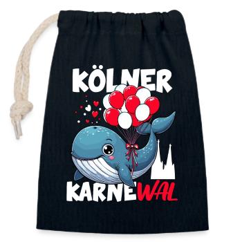 Cologne Carnival Wal Kölle Alaaf Cologne Cathedral funny - Closable cotton gift bag (14x20cm) - navy - Front